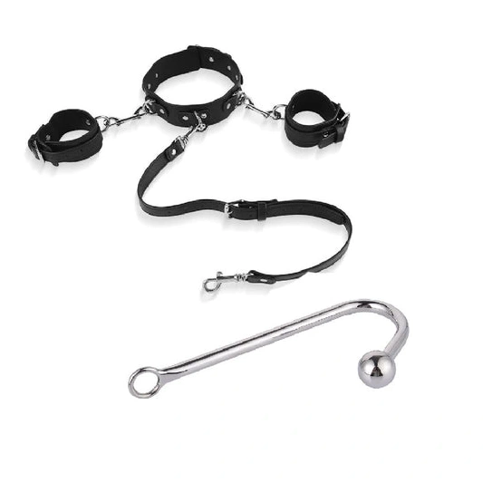 and Collar Hook 5334 Elegant Anal with Beaded Cuffs 1203